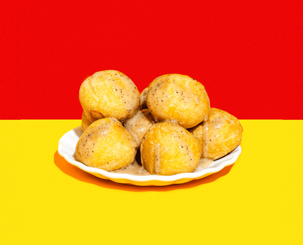 Bunelos with coffee glaze