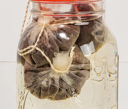 coffee bags in a jar
